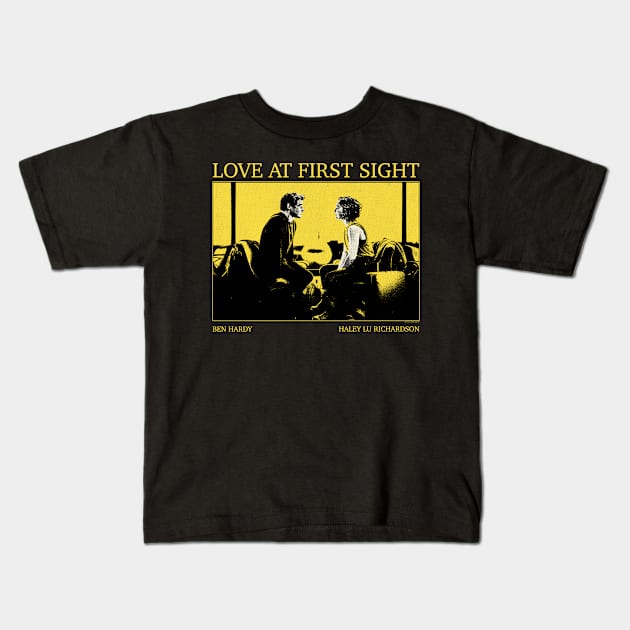 love at first sight retro Kids T-Shirt by Genetics art